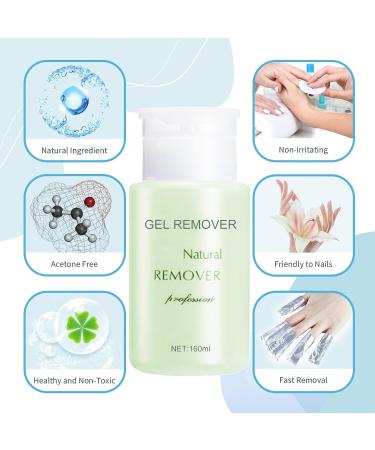 Gel Polish Remover Acetone - 160ml Nail Polish Remover Cleaner - Removes All Types of Nail Polish Gel Polish Acrylic Gels Nail Tip Glue - Buy Online on GoSupps.com