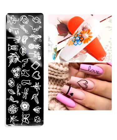 DANNEASY Nail Stamping Plate 6-Piece Stencils Kit - Summer Style Manicure Set with Stamper, Scraper & Storage Bag - Buy Online on GoSupps.com