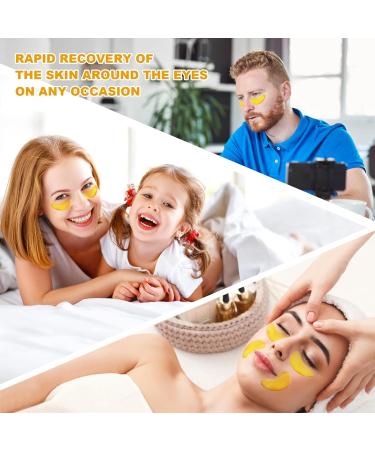 Uraqt 24K Gold Collagen Eye Pads - 30 Pairs Anti-Aging Gel Masks for Dark Circles Puffiness & Hydration - Buy Online on GoSupps.com