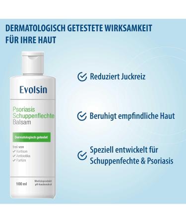 Evolsin Psoriasis Cream 100ml | Cortisone-Free Ointment | Patented Formula for Itching Relief & Calming Irritated Skin | Shop Internationally - Buy Online on GoSupps.com
