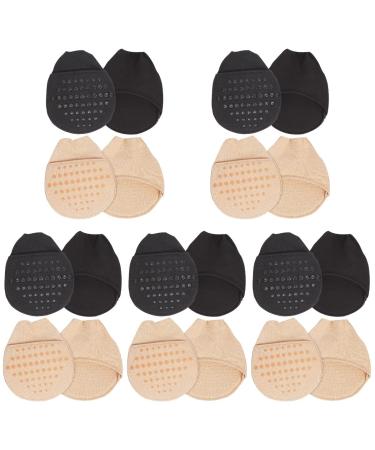 10 Pairs Sole Pad Moleskin for Feet Fabric Forefoot Pads Metatarsal Pads Women Invisible Socks Mule Socks Toe Men's No Show Socks High Heel Insert High Heels Sweat Socks Sponge Man