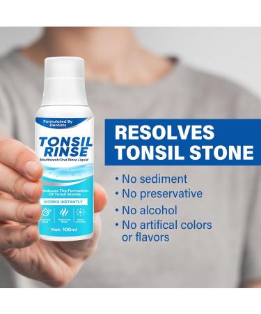 Tonsil Stone Remover Mouthwash | Natural Oral Rinse for Tonsil Relief & Bad Breath | Paraben & Alcohol-Free - Buy Online on GoSupps.com