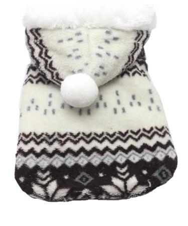 SAMGU Dog Clothes Warm Christmas Dog Sweater Hoodie Brown XS