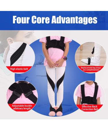 Buy GHORTHOUD O/X Leg Type Correction Belt - Unisex Posture Corrector for Teens - Pediatric Lightweight Bandage - Black Large - Improve Leg Alignment Day & Night - Buy Online on GoSupps.com