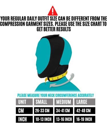 Chin Compression Garment After Liposuction Surgery - Black Large Neck Cover Strap Bandage - Buy Online on GoSupps.com