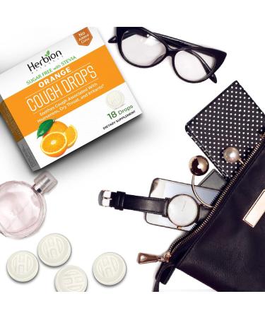 Herbion Naturals Sugar Free Cough Drops with Natural Orange Flavor Natural Orange (Pack of 3) 18 Count - Buy Online on GoSupps.com