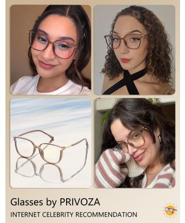 Medium Cat-Eye Blue Light Blocking Glasses for Women - Stylish TR90 Computer & Gaming Eyewear in Champagne - Buy Online on GoSupps.com