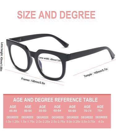 Shop Oversized Reading Glasses for Women - Blue Light Blocking Retro Style Spring Hinge - 3-Pack +2.5 Strength - Buy Online on GoSupps.com