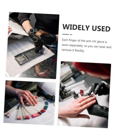 VINTORKY Gel Nail Lamp UV Gloves 2 Pairs sun gloves pink gloves nail UV gloves manicure gloves anti UV nail art supplies UV protective gloves for manicure nail art accessory Nylon gel - Buy Online on GoSupps.com