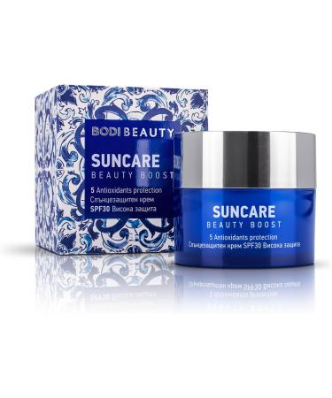 BODI BEAUTY LTD Sun cream for face SPF 30 50 ml day care with UVAUVB protection panthenol and glycerin longlasting hydration nongreasy for all skin types makeup friendly - Buy Online on GoSupps.com