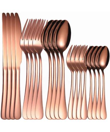 Flatware Sets White Gold Cutlery Set 20Pcs Forks Spoons Knifes Stainless Steel Cutlery Set Kitchen Tableware Sets Dinnerware Set Dropshipping Stainless Steel (Color : Black Gold) - Buy Online on GoSupps.com
