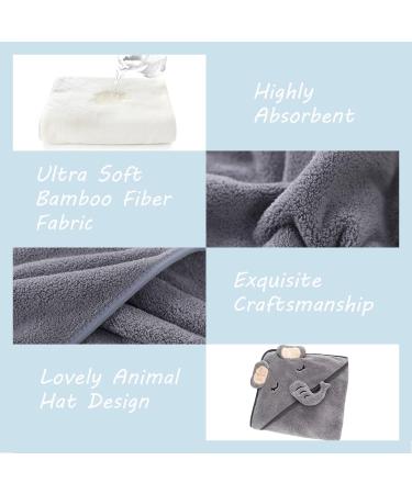 Roxanepig Baby Hooded Towels 2-Pack | Soft Bamboo Bath Towels 80x80 cm in Blue & Pink for Newborns & Kids - Buy Online on GoSupps.com