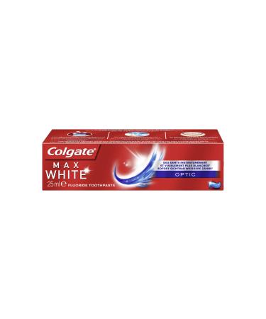 Colgate Max White Optic Toothpaste Trial Size and Travel Size Pack of 3 (3 x 25 ml) 25 ml (Pack of 1)