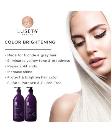 Luseta Purple Conditioner for Colored Hair 16.9oz - Best Purple Conditioner for Grey, Blonde, Dry & Damaged Hair - Sulfate & Paraben Free - 16.9 Fl Oz - Buy Online on GoSupps.com