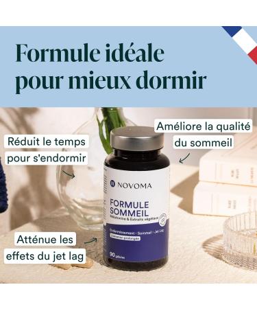 NOVOMA Sleep Formula with Melatonin 1.9 mg Natural Sleep & Sleep Plant Complex with Pure Melatonin Lemon Balm and Passionflower 90 Vegan Capsules Made in France - Buy Online on GoSupps.com