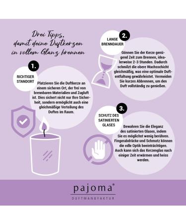 Pajoma Lavender Scented Candle Set 4x120g 25-Hour Burn Time Premium Quality in Satin Glass | Ideal Gift Packaging - Buy Online on GoSupps.com