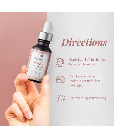 Argan Rose Facial Oil - Nourishing & Moisturizing Face Care for Dull Dry Skin | 2 Oz International Shipping Available - Buy Online on GoSupps.com
