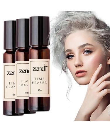 Zendi Time Eraser, Time Eraser Rollerball Castor Oil and Frankincense, Castor Oil Eye Roller, for Eyes, Under Eye Bags, Wrinkles (10ml, 3 Pieces)