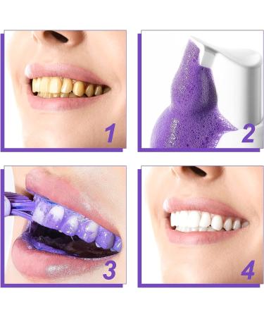 Natural Purple Toothpaste for Teeth Whitening and Stain Removal - Sensitive Formula, Fluoride Free, 60ml - Buy Online on GoSupps.com
