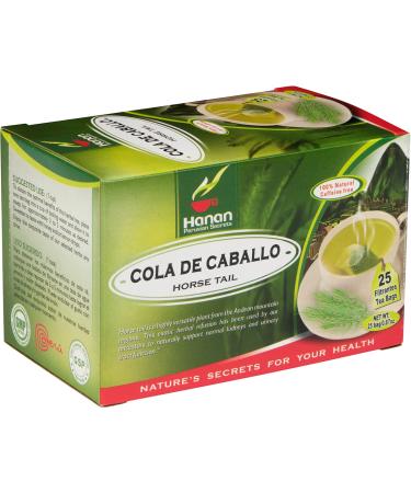 Horsetail Tea (Cola de Caballo) - 25 Teabags of All-Natural Horse Tail from Peru a.k.a. Shavegrass Snake Grass Equisetum Puzzlegrass