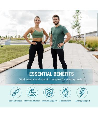Heivy Magnesium Complex, Magnesium Glycinate, Citrate, Malate, Oxide, Gluconate with Zinc and Vitamin D3, Magnesium Supplement for Muscle, Nerve, Heart, Bone Support, High Absorption, 90 Tablets Unflavored 90 Count (Pack of  - Buy Online on GoSupps.com