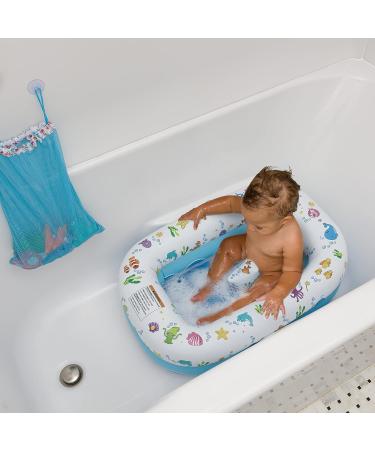 Mommy's Helper Inflatable Bathtub for Baby & Toddler Saddle Horn Baby Bath Seat Keeps Baby from Sliding Whimsical Ocean Design Makes Toddler Bath time Fun Recommended Age 6 to 24 Months - Buy Online on GoSupps.com