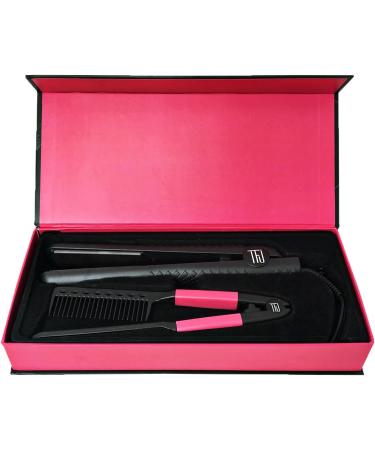 TFJ PRO Ceramic Hair Straightener & Styling Iron Comb Set - International Shipping - Best Hair Styling Tool - Buy Online on GoSupps.com