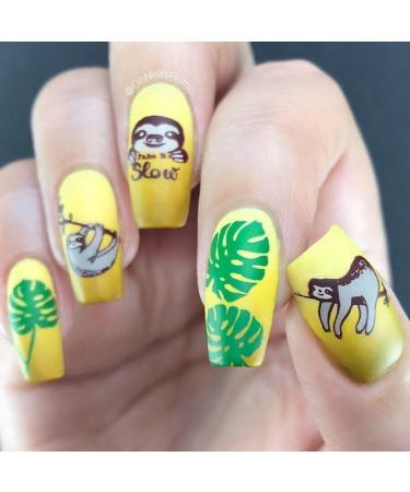 Whats Up Nails A015 Amazonian Cuddlers Stamping Plate Unique Nail Art Design Tool for Professional & DIY Enthusiasts | International Shipping Available - Buy Online on GoSupps.com