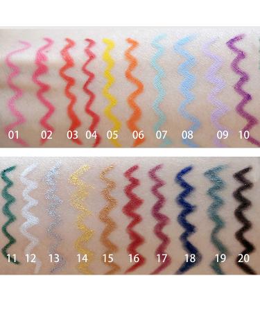 Bonnie Choice 20 Pc Colored Eyeliners Set - Long Lasting Waterproof Eye Makeup Liners for Women - Buy Online on GoSupps.com