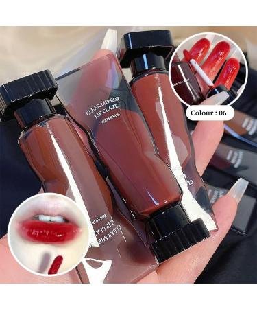 6Pcs Lip Gloss Set - Clear Mirror Lip Tint, Long Lasting Lip Stain, Non-Stick Cup Liquid Blush - Moisturizing Red Lipstick & Tinted Balm - Lip Makeup Kit (01+03+06) - Buy Online on GoSupps.com