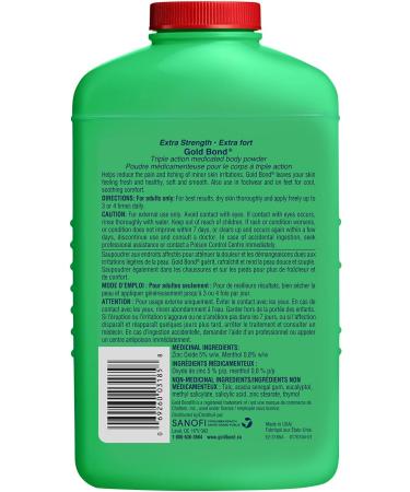 Gold Bond Medicated Extra Strength Body Powder 283 g Temporary Relief From Pain & Itching of Minor Skin Irritations Absorbs Moisture For Home Gym Before/After Work or Anytime For Adult and Children 2 years + 113g - Buy Online on GoSupps.com
