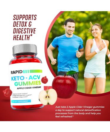 Rapid Keto Gummies with Apple Cider Vinegar - Vegan Non GMO Keto Supplement (60 Gummies) - Buy Online on GoSupps.com