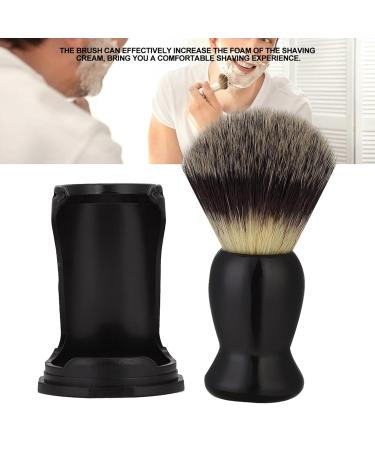 Professional Acrylic Shaving Brush Holder for Beard Brush - Durable Black Shaving Tools Set - Buy Online on GoSupps.com