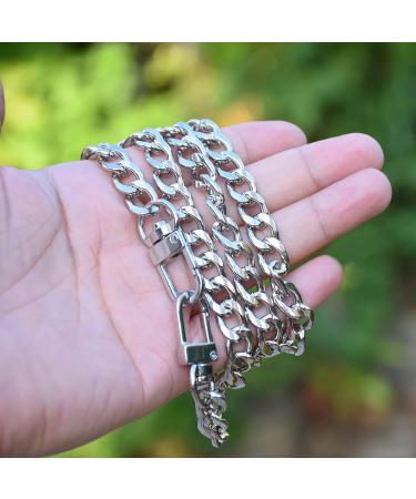 Yuronam 4 Different Sizes Flat Purse Chain Iron Bag Link Chains Shoulder Straps Chains with Metal Buckles Hook for Replacement  DIY Handbags Crafts  47.2/31.5/15.7/7.9 Inches(Silver) Multi size Silver - Buy Online on GoSupps.com