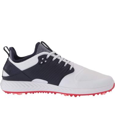 PUMA Men's Ignite Pwradapt Caged Golf Shoes - 40.5 EU | Puma White Silver & Peacoat - Shop Now! - Buy Online on GoSupps.com
