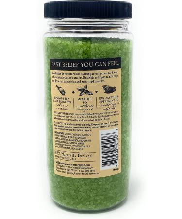 Village Naturals Therapy Mineral Bath Soak 3 Pack - Restless Nights, Aches & Pain, Stress & Tension (20oz Jars) - Buy Online on GoSupps.com