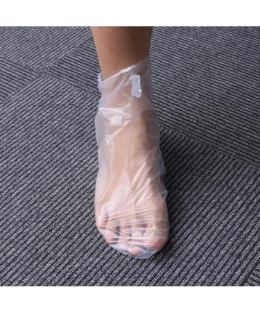 200 Disposable Foot Covers - Plastic Paraffin Booties for Pedicure | International Shipping - Buy Online on GoSupps.com