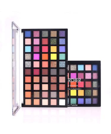 Professional 50-Color Eyeshadow Palette | Matte & Shimmer Pressed Pigments | Waterproof & Durable Makeup - Buy Online on GoSupps.com