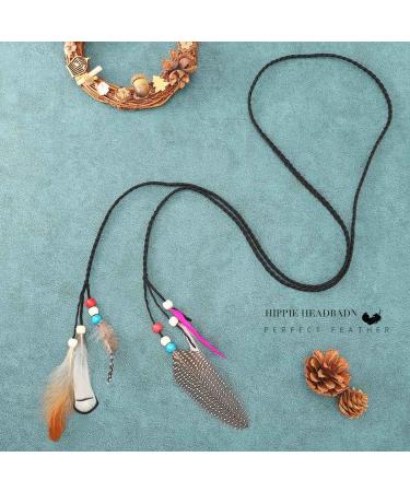 GORTIN Boho Feather Headband - Black Indian Festival Party Headwear for Women and Girls - Buy Online on GoSupps.com