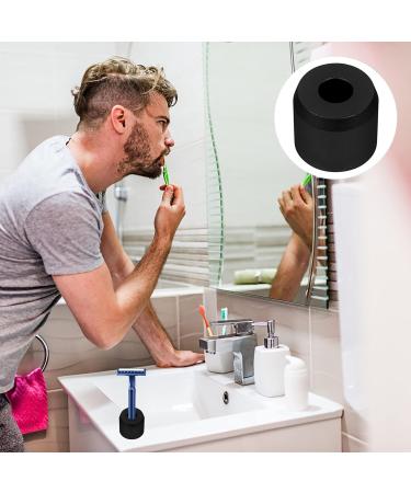 Heallily Men's Aluminum Alloy Safety Razor Stand - Double Cut Razor & Accessories for Bathroom - Black - Buy Online on GoSupps.com
