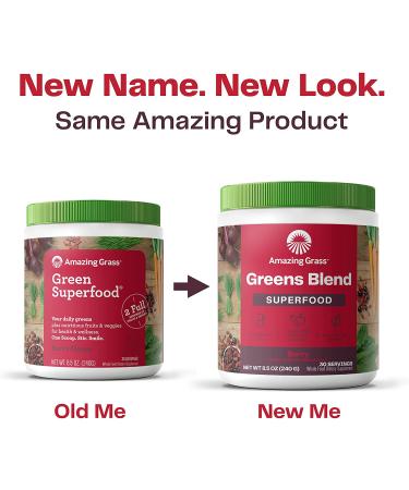 Buy Amazing Grass Green Superfood Berry 8.5 oz - Nutrient-Rich Superfood Supplement - Buy Online on GoSupps.com