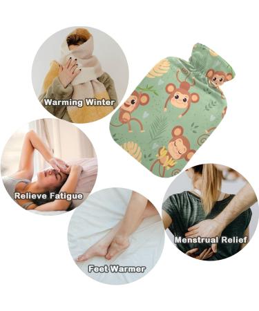NAANLE Palmbatt Affe 1L Transparent Hot Water Bottle with Cover - Ideal for Pain Relief & Heat Therapy - Buy Online on GoSupps.com