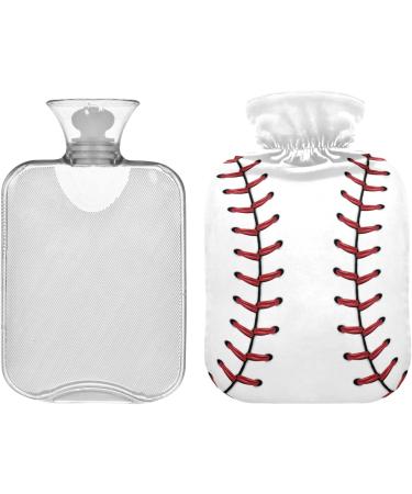 Naanle 2L Transparent Hot Water Bottle for Pain Relief | Softball Baseball Design | Bed & Feet Warmer | Heat & Cold Therapy - Buy Online on GoSupps.com