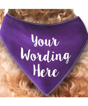 Spoilt Rotten Pets Purple Any Wording Of Your Choice Custom Dog Bandana Scarf For Dogs & Cats (S2 Small Dogs Terrier Shih-Tzu & Cockers) - Buy Online on GoSupps.com