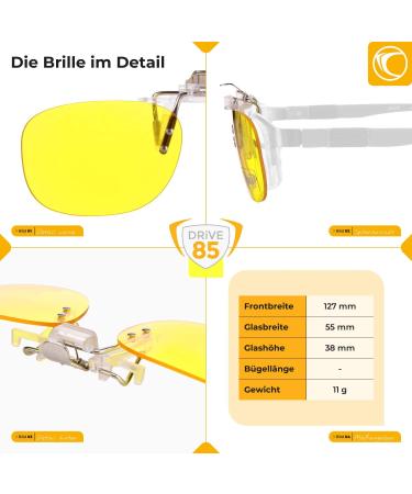 Prism Drive85 Clip-On Blue Light Filter Glasses - 85% Reduction for Day & Night Vision | Ideal for Drivers | Unisex Design - Buy Online on GoSupps.com