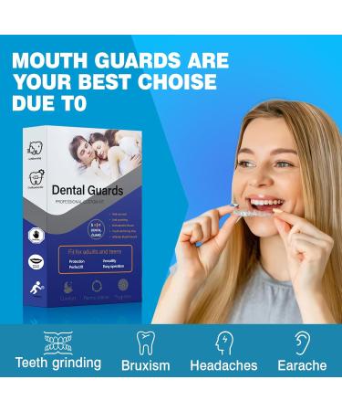 Mouth Protection for Teeth Grinding - 4 Anti-Snoring Rails in 2 Sizes | Premium Transparent Bruxism Solution - Buy Online on GoSupps.com
