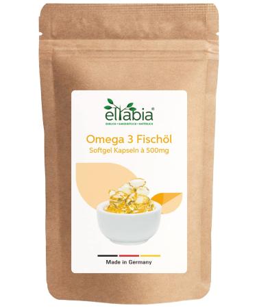 Omega 3 Capsules 500 Pieces | Highly Dosed Fish Oil 3000mg Daily Dose with 18% EPA and 12% DHA | Natural Triglyceride Form