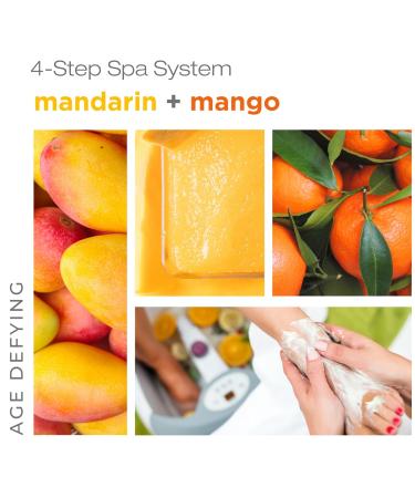 BCL Spa Mandarin + Mango Professional Pedicure Kit Foot Spa Set Exfoliate, Hydrate & Refresh Skin | Dead Sea Salt Soak, Sugar Scrub, Moisture Mask & Massage Cream | Professional & Home Uses Mandarin & Mango 4-in-1 - Buy Online on GoSupps.com