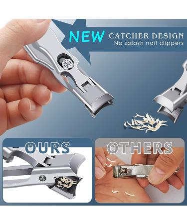 Extra Large Heavy Duty Men's Nail Clippers for Thick Nails - Stainless Steel, Wide Jaw Opening, Long Handle with Catcher File - Buy Online on GoSupps.com
