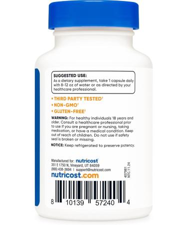 Nutricost Probiotic Complex - 50 Billion CFU 60 Capsules - Probiotic for Men and Women - Vegetarian Capsules Non-GMO Gluten Free 60 Count (Pack of 1) - Buy Online on GoSupps.com